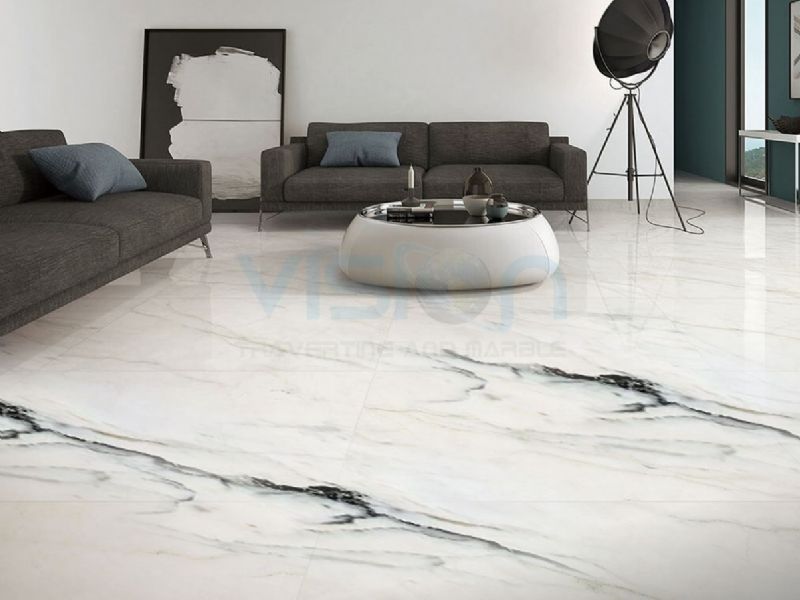 Calacatta Verde Marble Floor Design