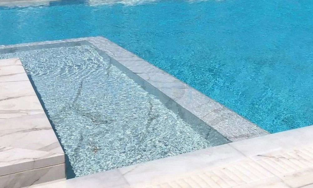 Calacatta Verde Marble Swimming Pool