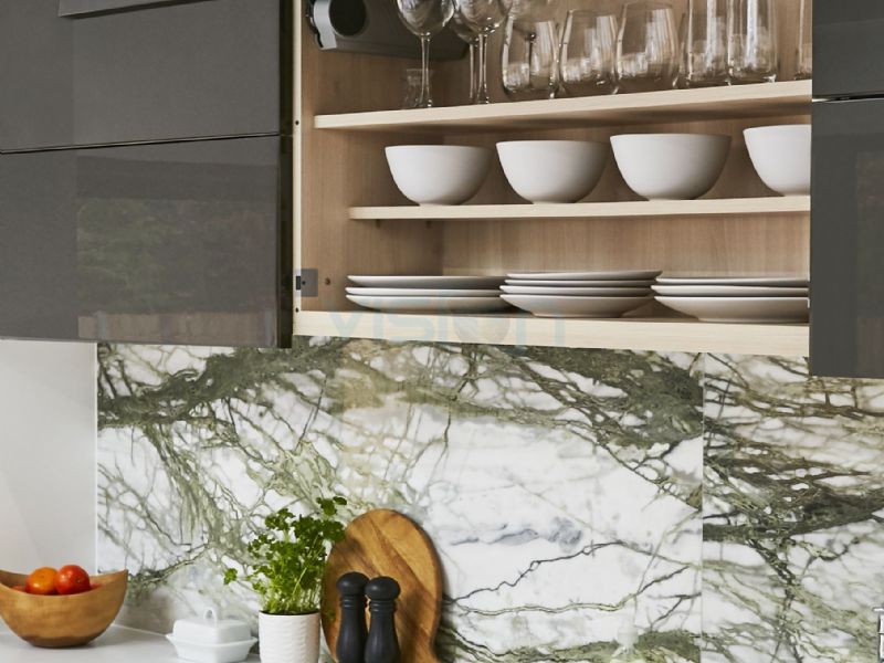 Calacatta Verde Marble Kitchen